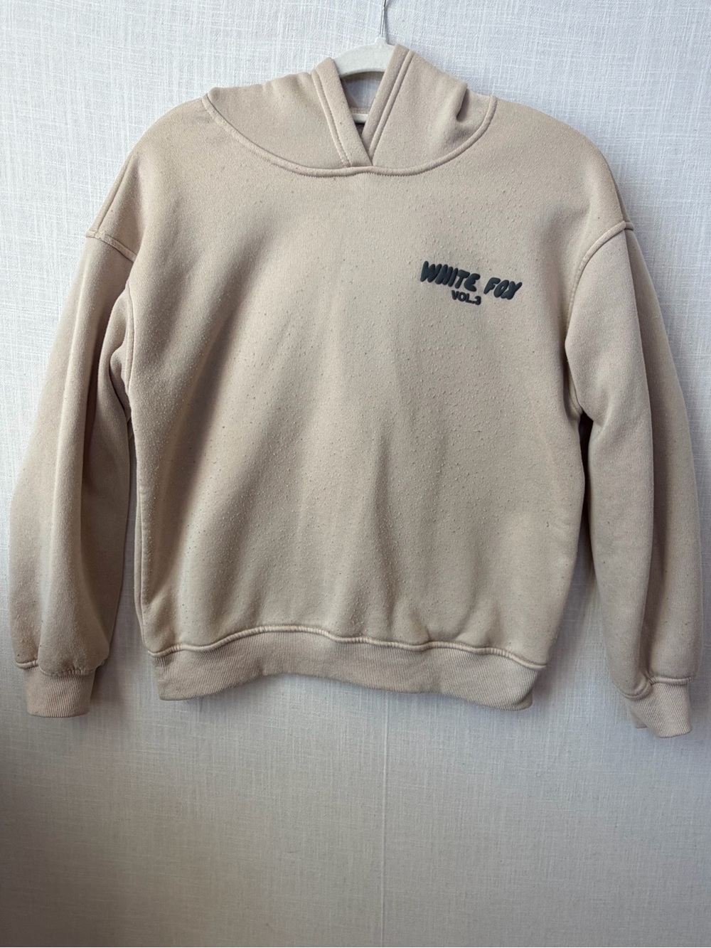White Fox Boutique Beige Logo Hoodie - Women's Pullover